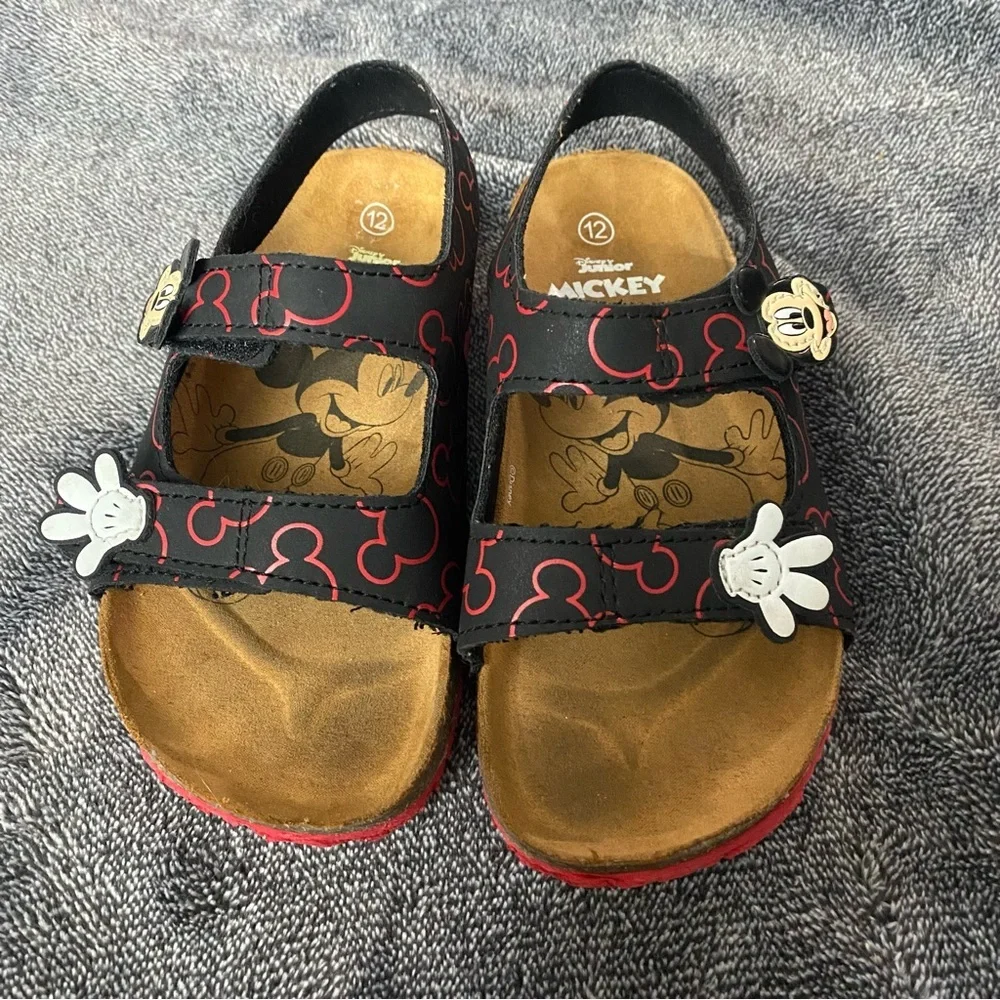 Mickey Mouse Kids Sandals - Black and Red‎